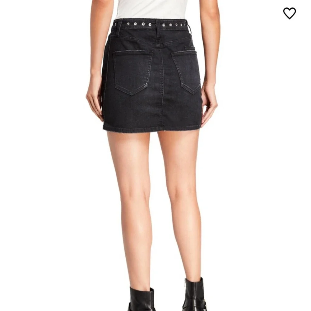 NWT Current/Elliott The 7-Pocket Studded Mini Skirt Size 25